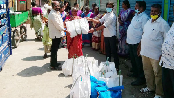  Ranipettai businessman helps 100 families