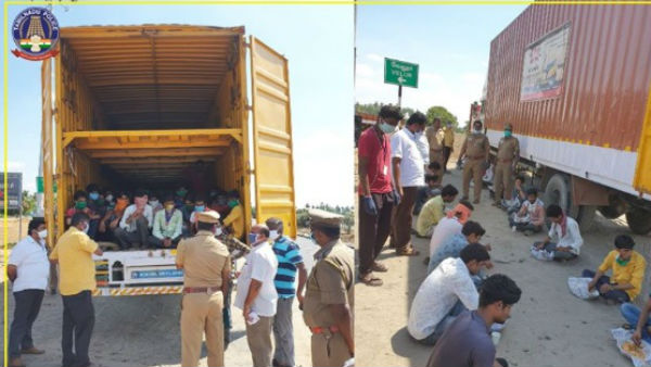 Coronavirus lockdown: TN Police rescue migrant workers Coronavirus lockdown: TN Police rescue migrant workers