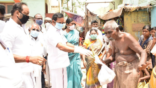 Coronavirus: AIADMK helped more than 6000 families with veggies in Trichy Coronavirus: AIADMK helped more than 6000 families with veggies in Trichy