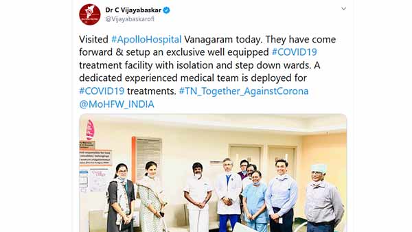  coronavirus: mp vishnu prasad questioned on health minister vijayabaskar absence in press meets