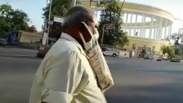 A Man uses Wedding thamboolam bag as face mask in Puducherry 