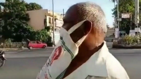 A Man uses Wedding thamboolam bag as face mask in Puducherry 