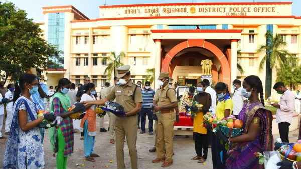 Police infected with the coronavirus in Cuddalore returned home after completing treatment 