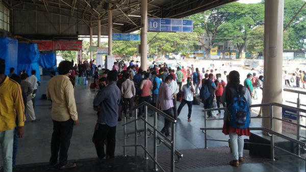 in bangalore migrant workers force to pay exorbinant fares for ksrtc bus 