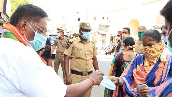 Puducherry state chief minister V.Narayanasamy press conference regarding Coronavirus update 