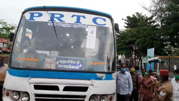 A govt bus service has been started from Puducherry to Karaikal 