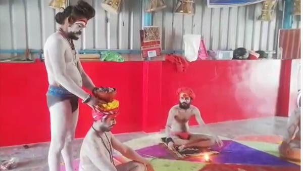  solar eclipse: Agori manikandan did solar eclipse pooja kaali temple near trichy