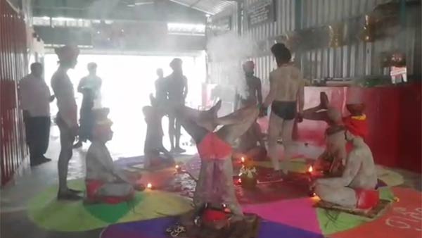  solar eclipse: Agori manikandan did solar eclipse pooja kaali temple near trichy