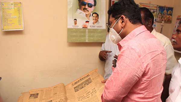 DMK MLA Saravanan helps DMK volunteer family who runs barber shop 