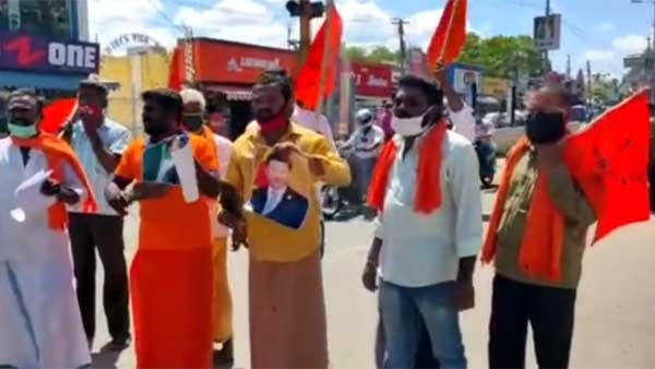 Hindu Makkal Party protest against China and Pakistans violation in border areas 