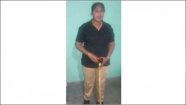 fake police woman arrested near karur, and photos viral on socials fake police woman arrested near karur, and photos viral on socials