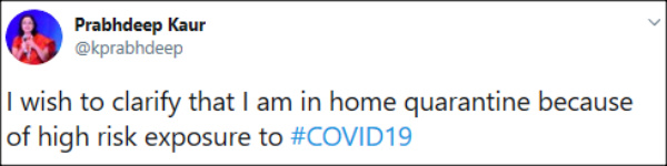I am in home quarantine, says ICMRs Prabhdeep Kaur 