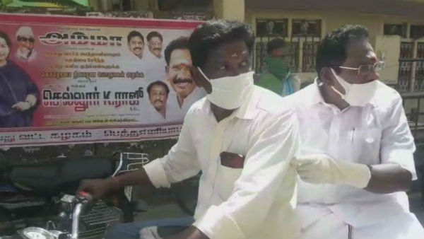 in madurai, minister sellur raju who went on the bullet 
