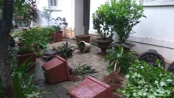 Mumbai Ambedkars residence attacked by unidentified persons Mumbai Ambedkars residence attacked by unidentified persons