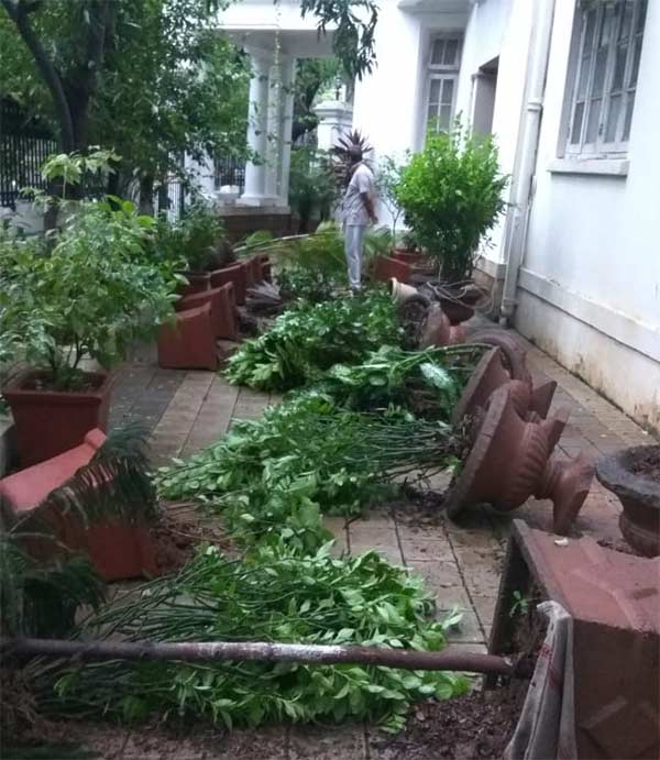 Mumbai Ambedkars residence attacked by unidentified persons Mumbai Ambedkars residence attacked by unidentified persons