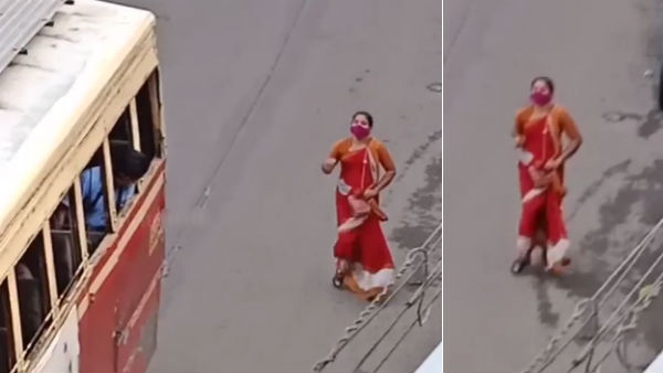  kerala woman stopped the city bus for physically challenged man, viral video
