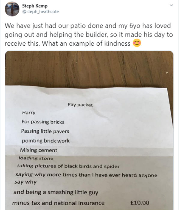 A tale of a 6-years old boy and a builder goes viral in social media A tale of a 6-years old boy and a builder goes viral in social media