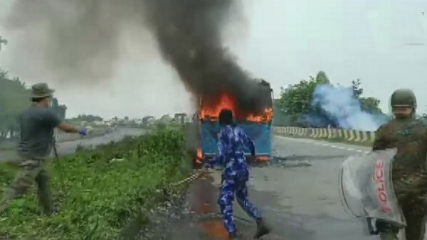 A girl child rape and murder erupted protest and riot in West Bengal 