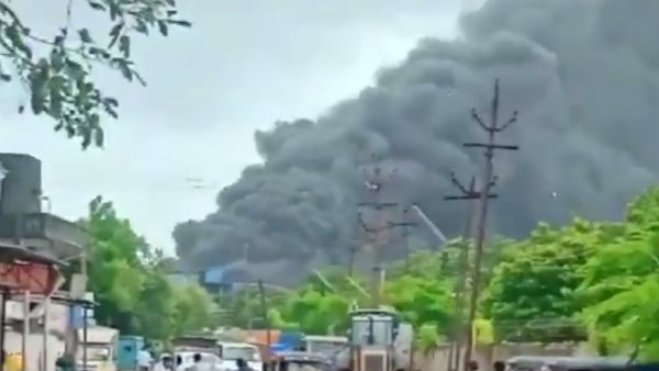 Massive fire at chemical factory in Gujarats Valsad 