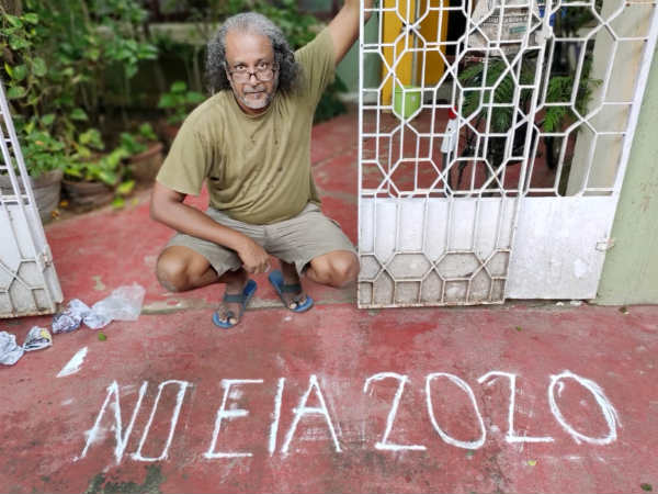 Kolam Protest against EIA 2020 draft in Tamilnadu 