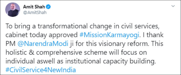 Union Cabinet approves Mission Karmayogi 