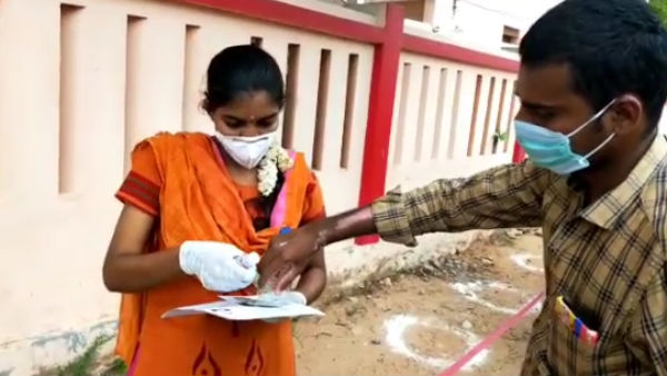 Newly weds woman remove Tali and metti wrote the NEET exam 