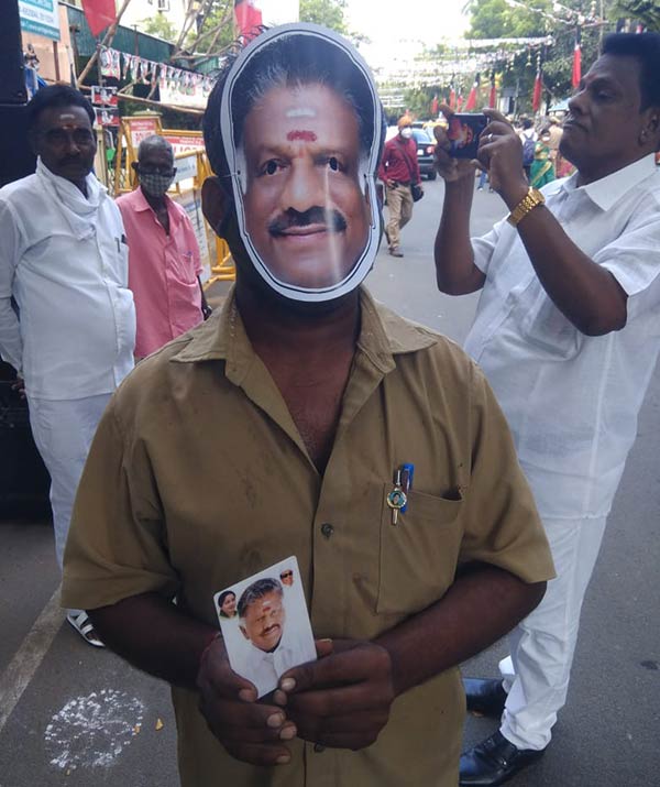 AIADMK General body meeting OPS supporters wearing masks 