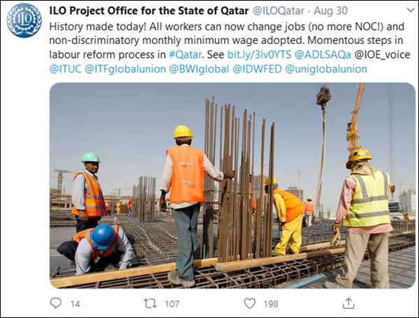 Qatar will be bringing new changes in minimum wages and noc 