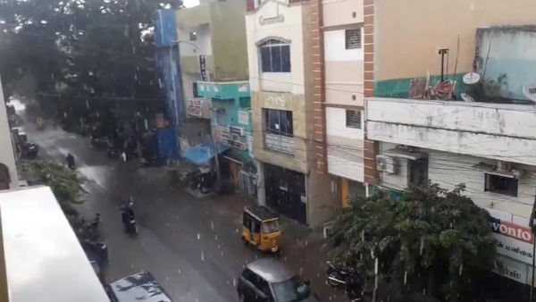 rain with thunder and lightning in Chennai 