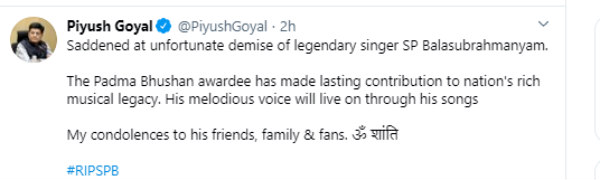 SP Balasubrahmanyam death twitter reactions from Rahul Gandhi MK Stalin Latha mangeshkar 