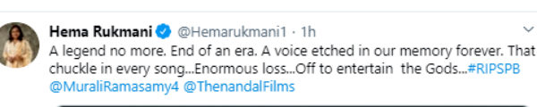 SP Balasubrahmanyam death twitter reactions from Rahul Gandhi MK Stalin Latha mangeshkar 