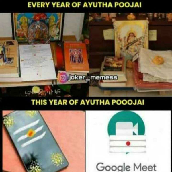 Memes Collection on Ayutha pooja