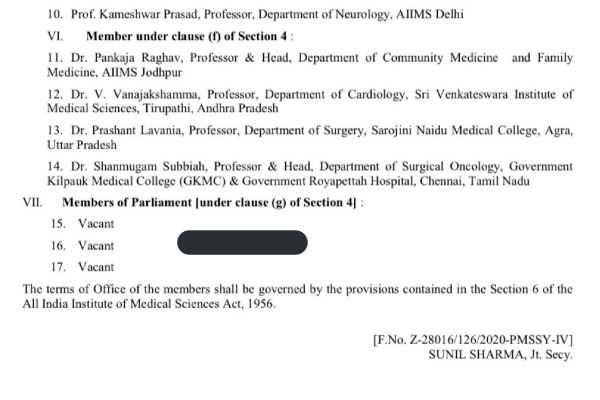 Centre appoints V.M. Katoch as President of AIIMS 