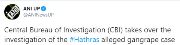 Hathras case: Dalit girl death in gangrape transferred to CBI 