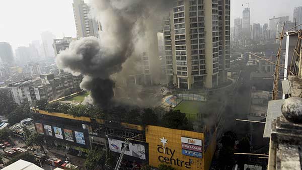 Fire accident at Mumbai city center mall in midnight 