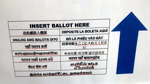 Instruction for US Polls given in Tamil Language 