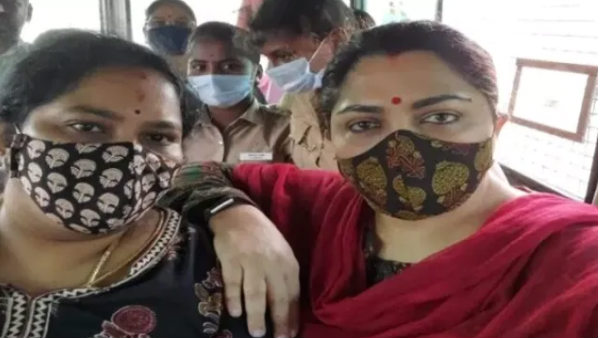 கைதான குஷ்பு 