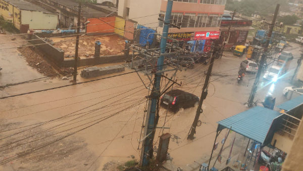 Rain lashes Bangalore since today evening 