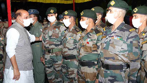 ராஜ்நாத்சிங், நரவனே ஆய்வு ராஜ்நாத்சிங், நரவனே ஆய்வு