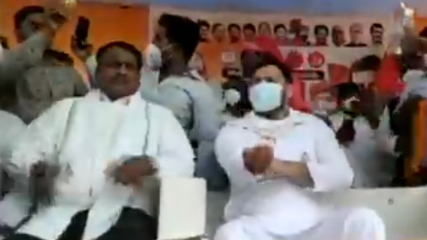 Bihar Assembly Election: Slippers hurled at RJD leader Tejashwi Yadav Bihar Assembly Election: Slippers hurled at RJD leader Tejashwi Yadav