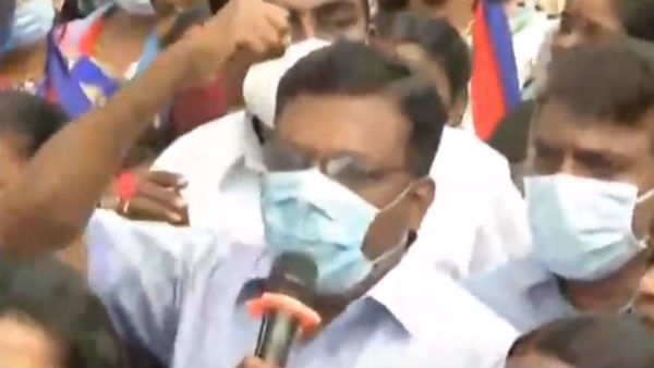  Thol Thirumavalavan protest in Chennai Valluvar Kottam