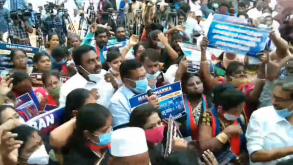  Thol Thirumavalavan protest in Chennai Valluvar Kottam