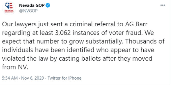  Donald Trump is going to court to stop votes from being counted, says Joe Biden 