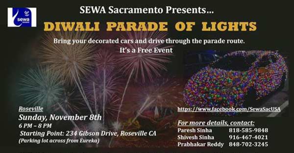 Indian American Community in California State gathered for Diwali Car Parade
