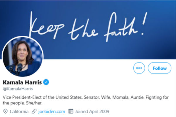  Joe Biden, Kamala Harris change Twitter profiles 