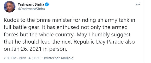 PM Modi should lead next Republic Day Parade, says Yashwant Sinha 