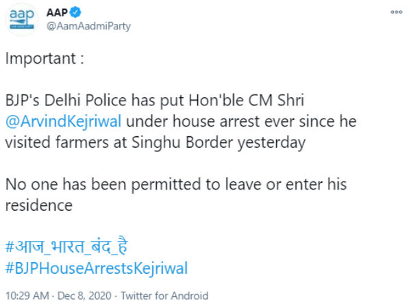 Delhi CM Arvind Kejriwal put under house arrest 