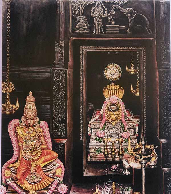 Margazhi month Sriranganathar devine gift to Thiruvanaikal Akilandeswari 