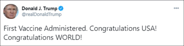 First Coronavirus Vaccine Administered in US 