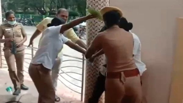 Women police saved an auto driver in Vellore 